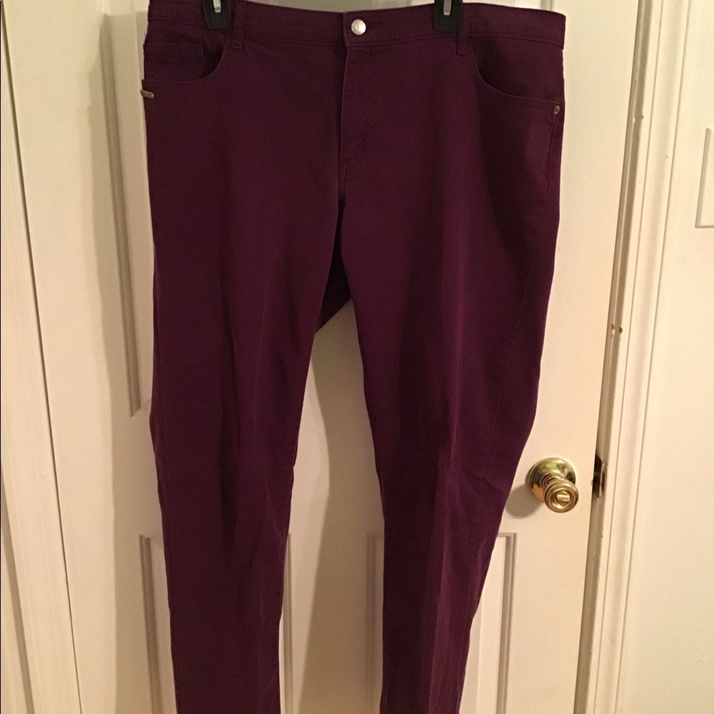 Miss Tina Magenta Jeans Size 18